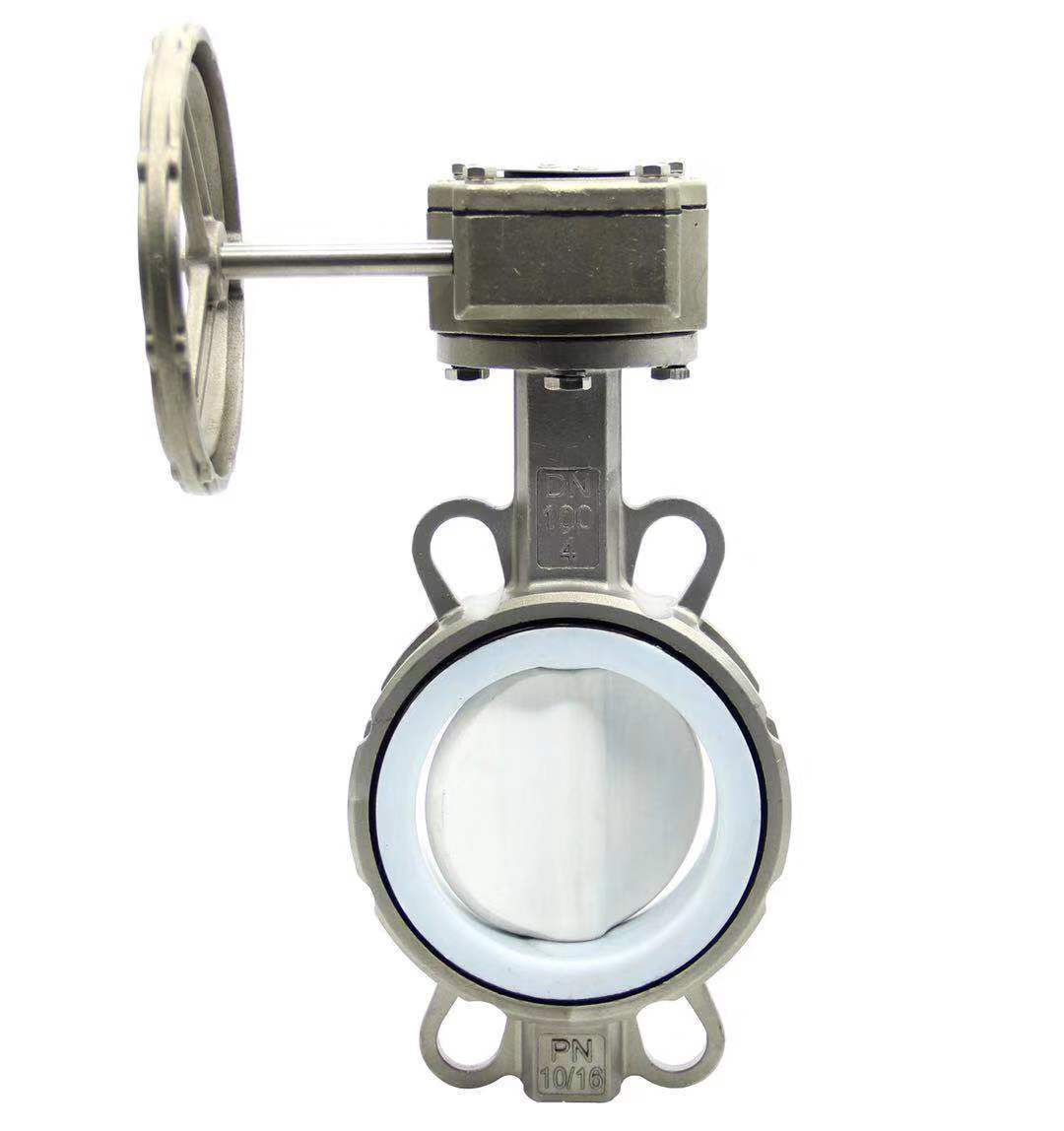 еStainless steel PTFE lined butterfly valve