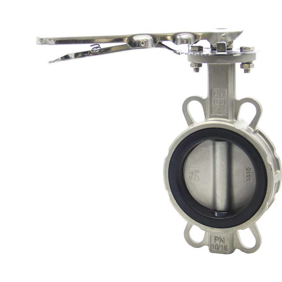 Stainless steel handle operated butterfly valve
