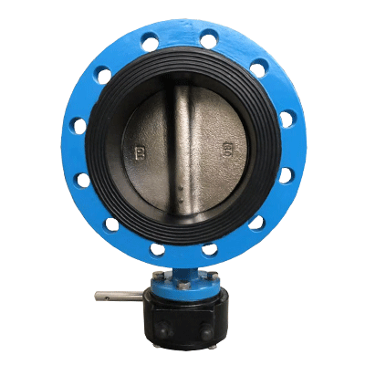 Flanged ductile iron butterfly valve